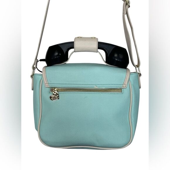 Betsey Johnson | Blue Retro Radial Dial Aux Telephone Purse Discontinued Y2K - Picture 4 of 10